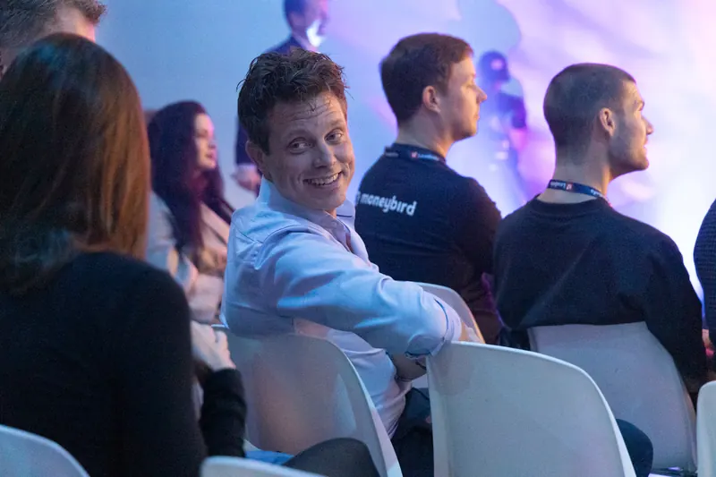 Attendee enjoying a session